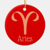 Décoration En Céramique SYMBOLE Zodiaque SYMBOLE Sun Aries (Devant)
