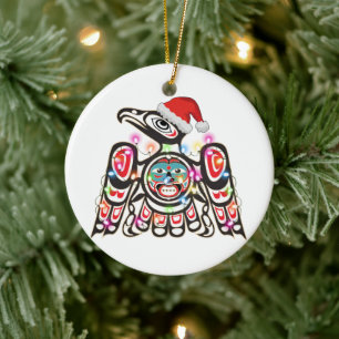 Décoration En Céramique Symbolisme Thunderbird Haida Orament Cibler Christ