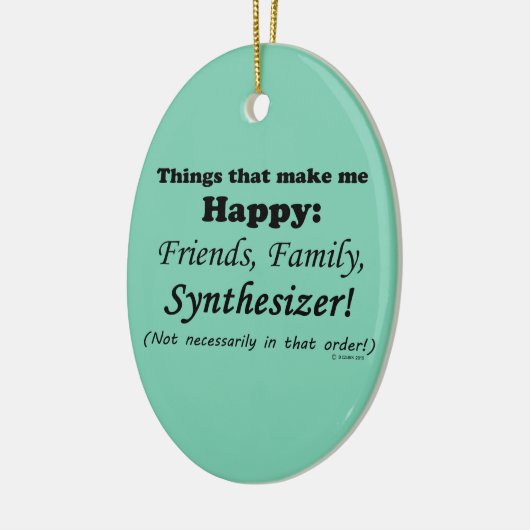 Décoration En Céramique Synthétiseur Me Rend Heureux (Gauche)