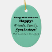 Décoration En Céramique Synthétiseur Me Rend Heureux (Dos)