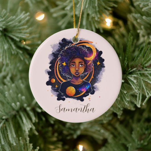 Décoration En Céramique Système solaire Afro Femme (Arbre)