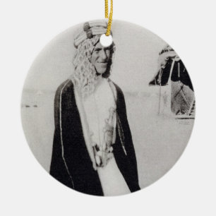 Décoration En Céramique T.E. Lawrence dans la robe arabe (photo de b/w)