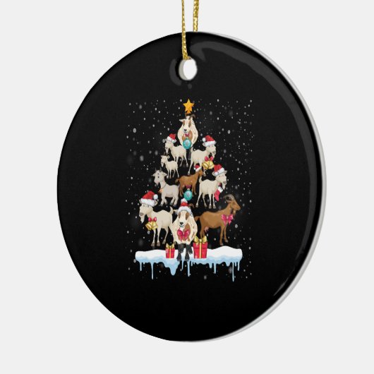 Décoration En Céramique T-shirt Chèvres d'arbre de Noël (Gauche)