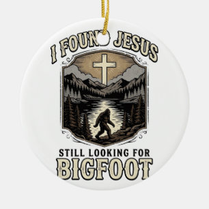 Décoration En Céramique T-shirt chrétien vintage drôle Jésus Bigfoot