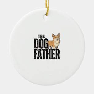 Décoration En Céramique T-Shirt De gravure vintage Dogfather Corgi drôle
