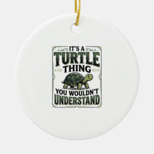 Décoration En Céramique T-shirt drôle de chose de tortue vintage pour amat