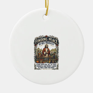 Décoration En Céramique T-shirt graphique à la main Jésus Marché des agric
