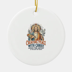 Décoration En Céramique T-Shirt Hobby Jésus Aquarelle Foi Inspirationnelle