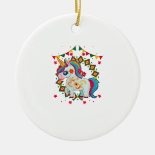 Décoration En Céramique T-shirt Licorne Cinco De Mayo Fête Mignonne Fiesta