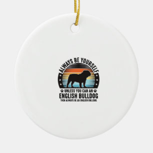 Décoration En Céramique T-shirt pour amateur de chien Bouledogue anglais V