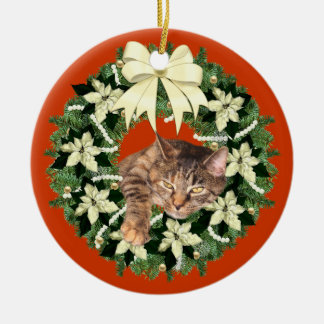 Décoration En Céramique Tabby Brown Noël