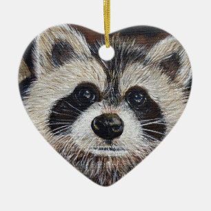 Décoration En Céramique Tableau Raccoon
