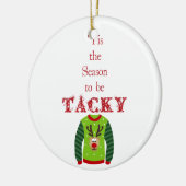 Décoration En Céramique Tacky Christmas Sweater Ornament (Gauche)