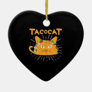 Décoration En Céramique Tacocat a orthographié est vers l'arrière taco d