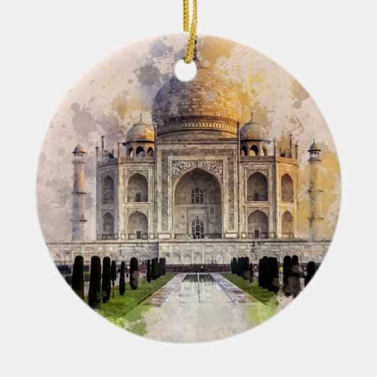 Décoration En Céramique Taj Mahal construit par amour (Devant)