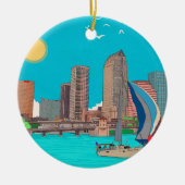 Décoration En Céramique Tampa Skyline Floride USA (Devant)