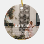 Décoration En Céramique Tante | Sentiments photo Keepsaké Noël (Devant)