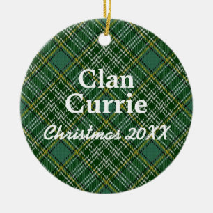 Décoration En Céramique Tartan d'écossais de Currie de clan