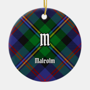 Décoration En Céramique Tartan du clan Malcolm