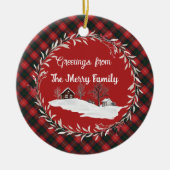 Décoration En Céramique Tartan écossais moderne de Chisholm (Devant)