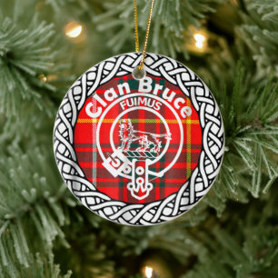 Décoration En Céramique Tartan et blason du clan écossais Bruce