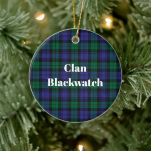 Décoration En Céramique Tartan Moderne du Clan Blackwatch