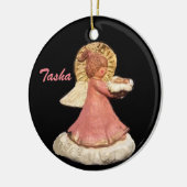 DÉCORATION EN CÉRAMIQUE TASHA-GUARDIAN ANGEL PONYTAIL CHORUS ORNAMENT (Gauche)