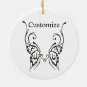 Décoration En Céramique Tatouage papillon stylisé Thunder_Cove (Dos)