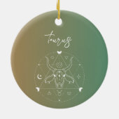 Décoration En Céramique Taurus zodiaque horoscope étoile dégradé (Dos)