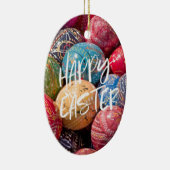 Décoration En Céramique Tchèque Oeufs De Pâques Décorés, Joyeux Pâques (Droite)