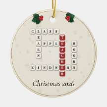 Teacher Crossword Letter Tiles Holly Year
