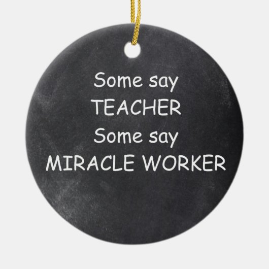 Décoration En Céramique Teacher Miracle Worker Chalkboard Design Idée cade (Devant)