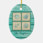 Décoration En Céramique Teal Seashell (Devant)