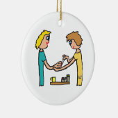 Décoration En Céramique Technicien de salon de bar à ongles (Droite)