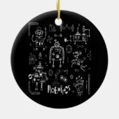 Décoration En Céramique Technicien ingénieur en robotique Funny Robot Vint (Dos)