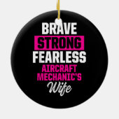 Décoration En Céramique Technicien mécanicien d'aéronef (Dos)