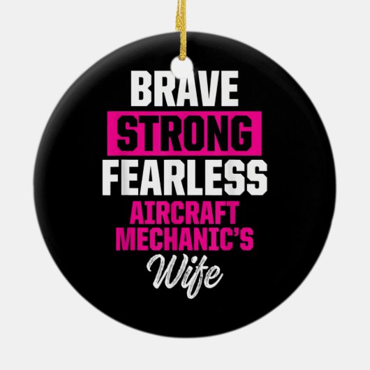 Décoration En Céramique Technicien mécanicien d'aéronef (Dos)