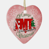 Décoration En Céramique Technicien Médicale d'urgence EMT CHRISTMAS (Droite)