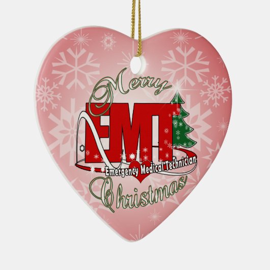 Décoration En Céramique Technicien Médicale d'urgence EMT CHRISTMAS (Droite)