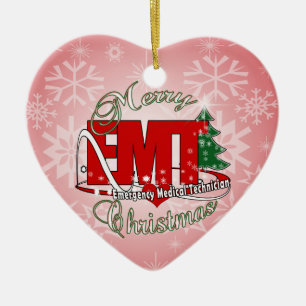 Décoration En Céramique Technicien Médicale d'urgence EMT CHRISTMAS