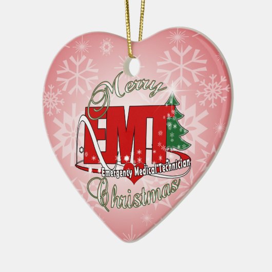 Décoration En Céramique Technicien Médicale d'urgence EMT CHRISTMAS (Gauche)