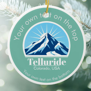 Décoration En Céramique Telluride Colorado station de ski usa médaille