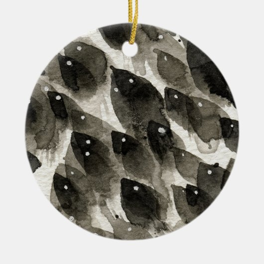 Décoration En Céramique Tempête de poissons (Devant)