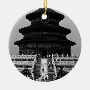 Décoration En Céramique Temple Pekin de la Chine vintage du ciel