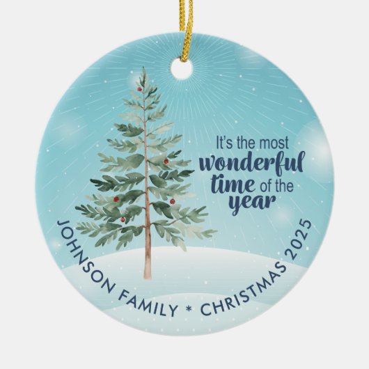 Décoration En Céramique Temps le plus merveilleux photo personnalisable (Devant)