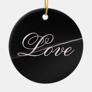 Décoration En Céramique Tendance gris foncé Vague Amour Mariage Calligraph