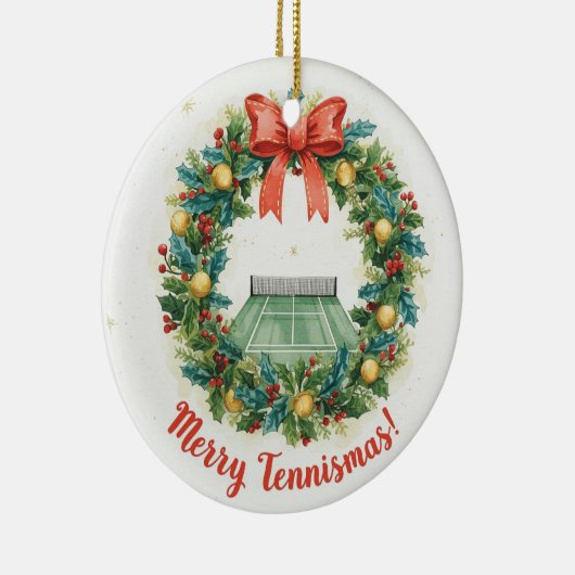 Décoration En Céramique Tennis Christmas with tennis ball (Droite)