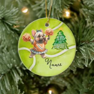 Décoration En Céramique Tennis Noël avec balle de tennis pour fille
