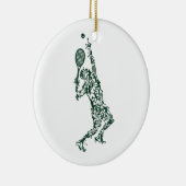 Décoration En Céramique Tennis T Shirt - Joueur Positionne des boules Rack (Droite)