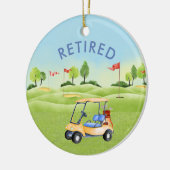 Décoration En Céramique Terme de golf de retraite Nom Date (Gauche)